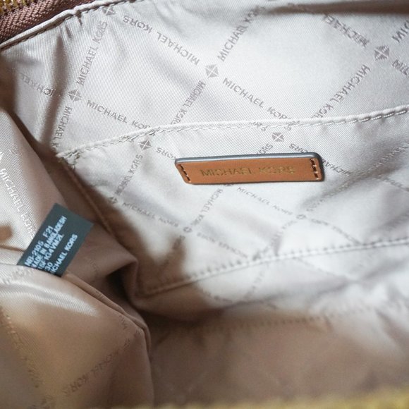 Michael Kors Avril Small Top Zip Satchel Shoulder Bag Brown Luggage - Picture 12 of 14